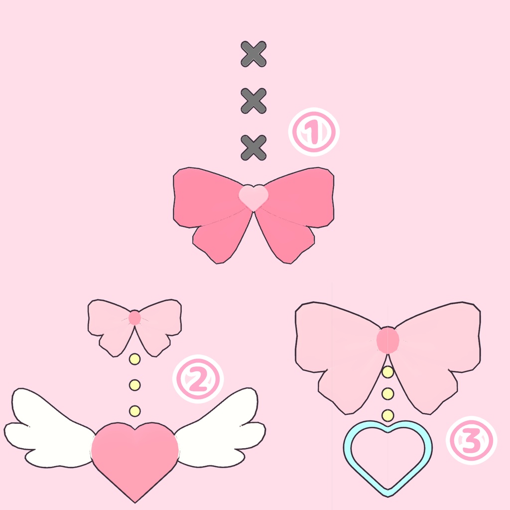 リボンのかわいいイヤリング