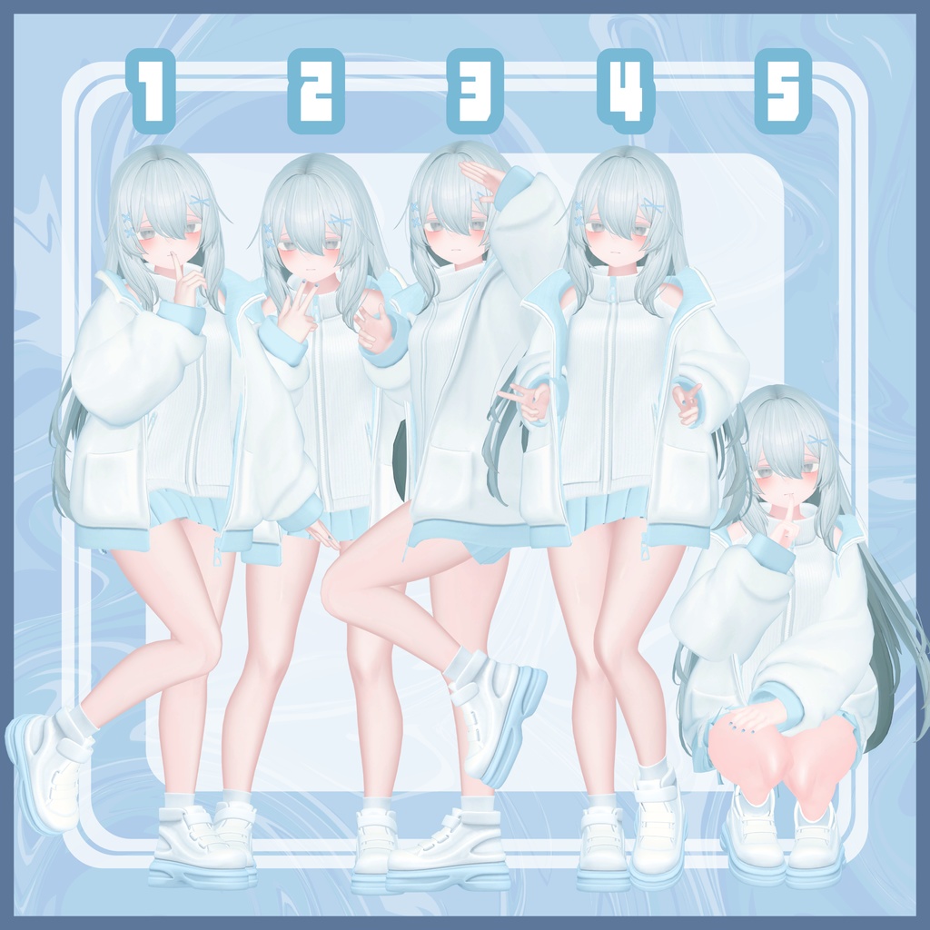 【動く!】ポーズセット001【pose set 001】