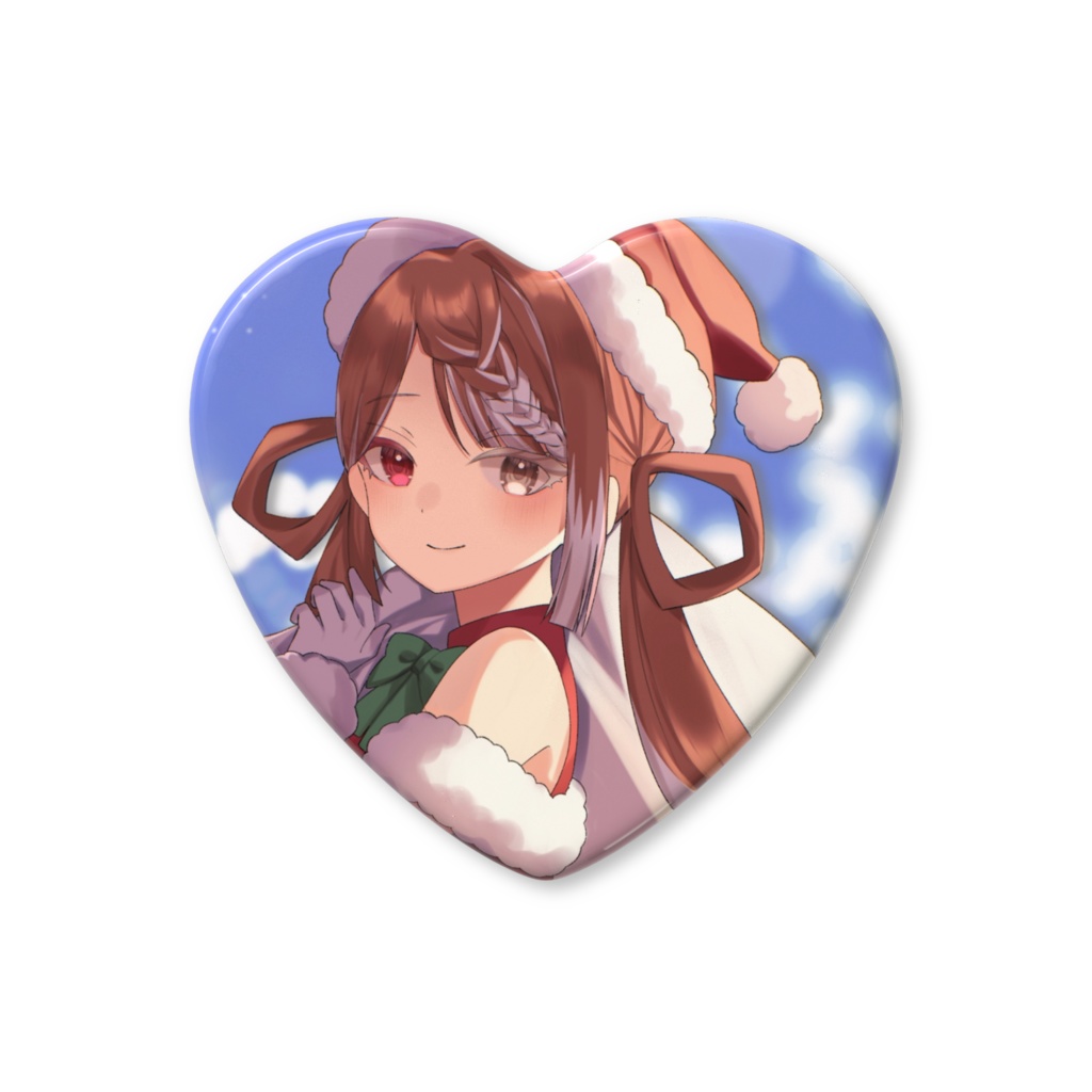 【クリスマス2025】クリスマスハート缶バッチ