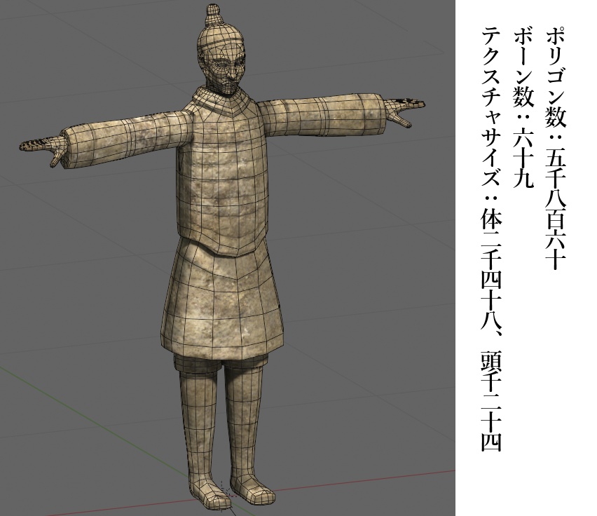 アバター用3Dデータ「兵馬俑A&兵馬俑B」セット