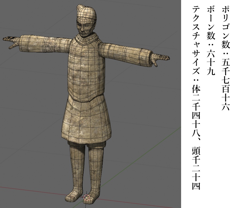 アバター用3Dデータ「兵馬俑A&兵馬俑B」セット