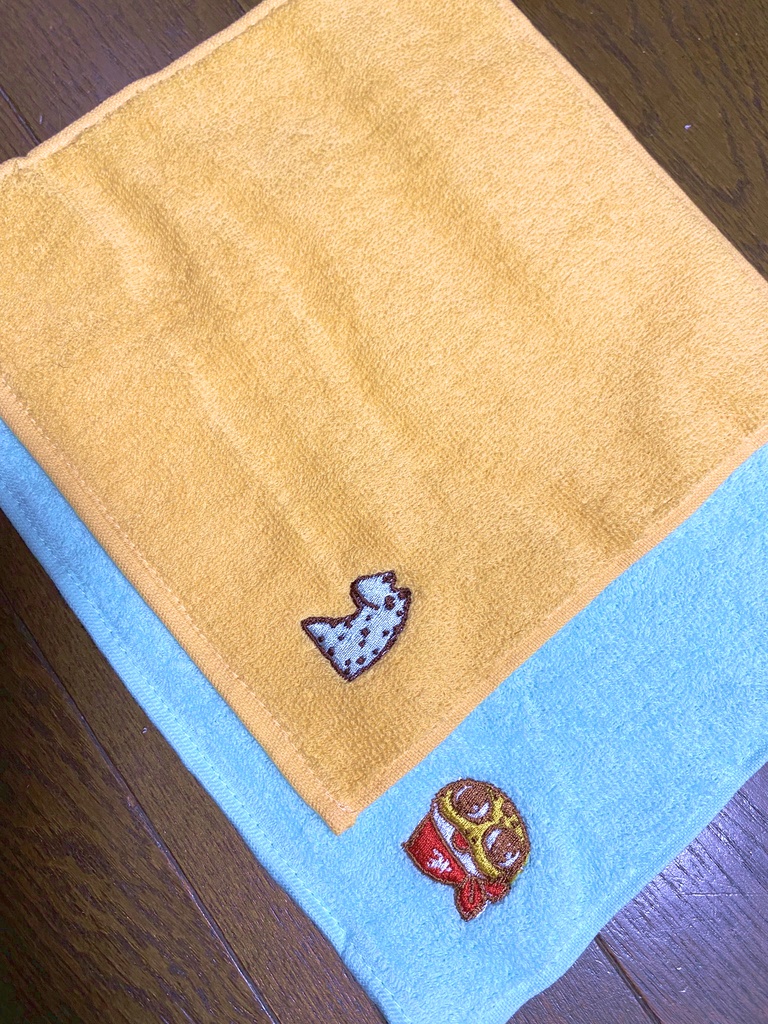 ワンポイント　刺繍ハンカチ　VRCアバター