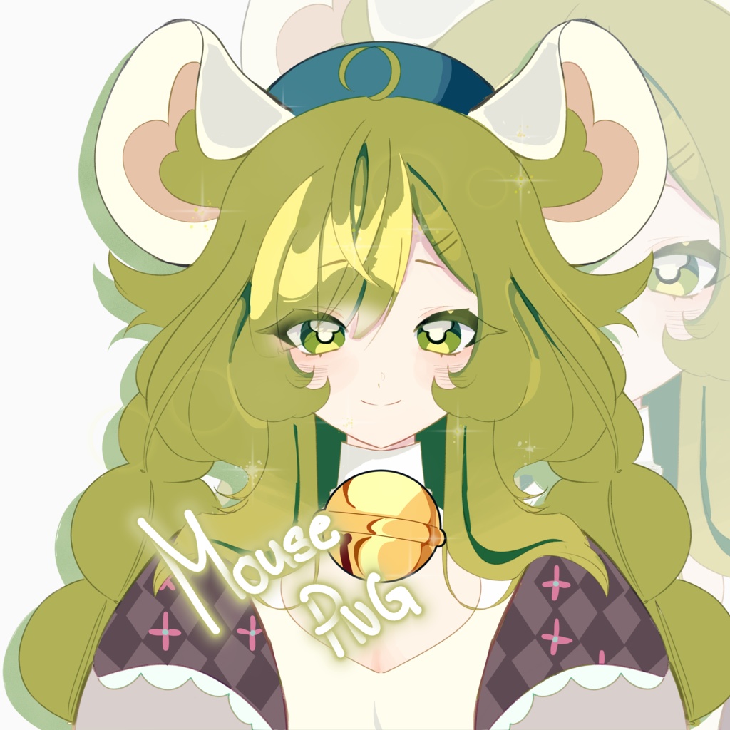 green anime girl(緑の女の子) PNG