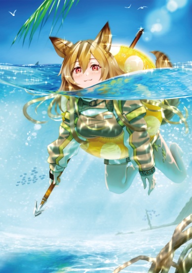浮き輪ケーちゃん布ポスター