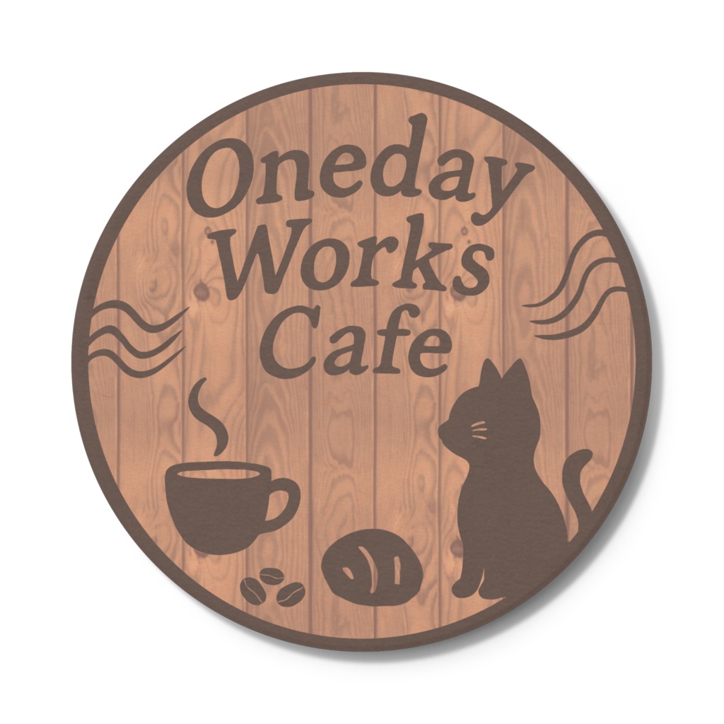 コースター「Oneday Works Cafe ロゴ」