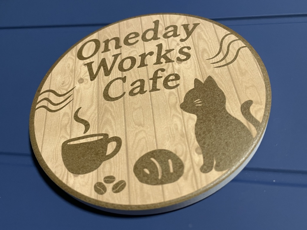 コースター「Oneday Works Cafe ロゴ」