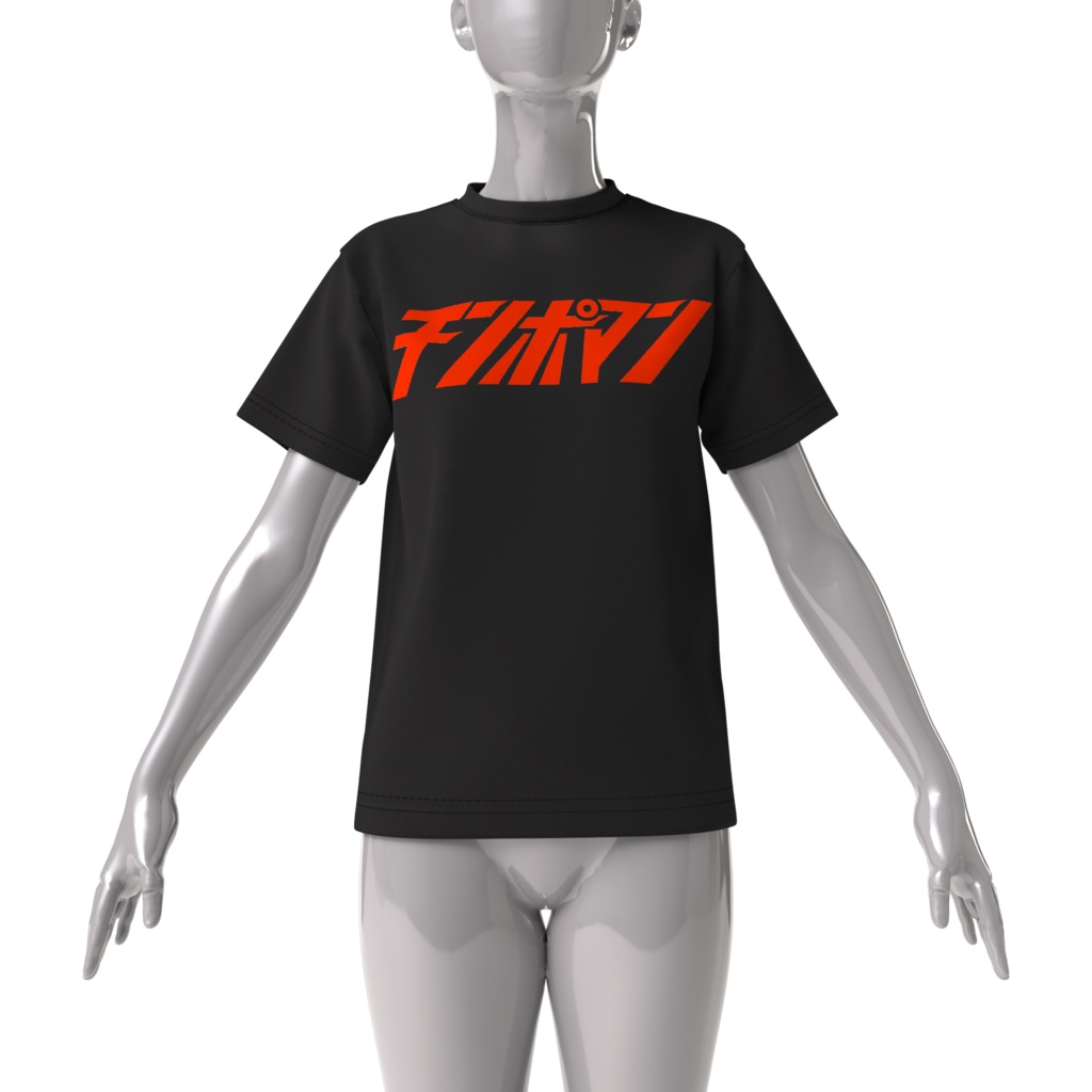 チンポマン ロゴ ビッグシルエットTシャツ