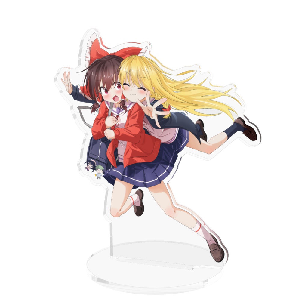 レイマリ アクリルフィギュア【学園えーりん三次創作】
