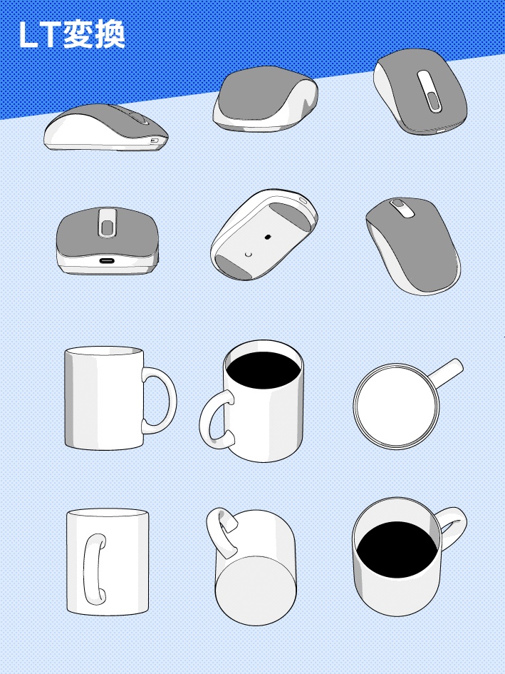 【クリスタ素材】2種類のノートPCと付属品