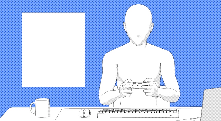 【クリスタ素材】ゲームコントローラー