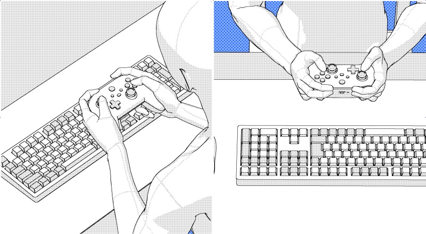 【クリスタ素材】ゲームコントローラー