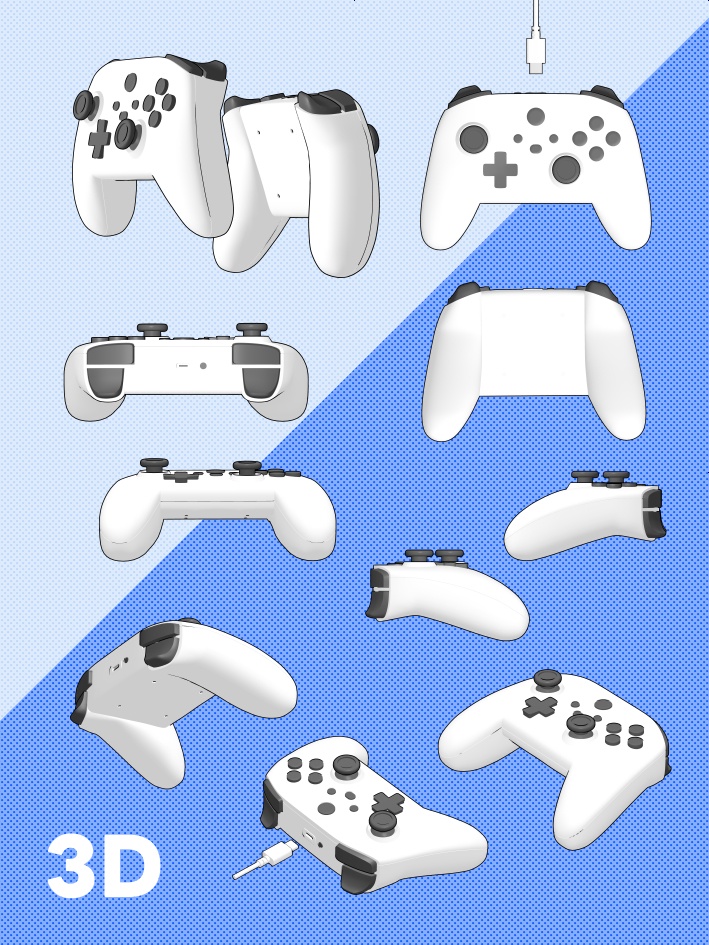 【クリスタ素材】ゲームコントローラー