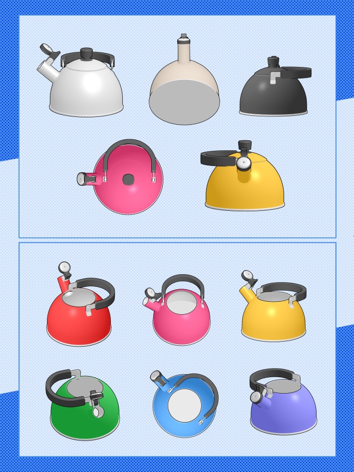 【クリスタ素材】パーツが動くやかん