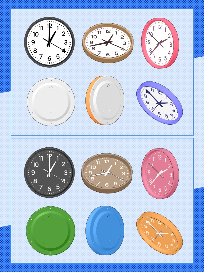 【クリスタ素材】針が動かせる時計