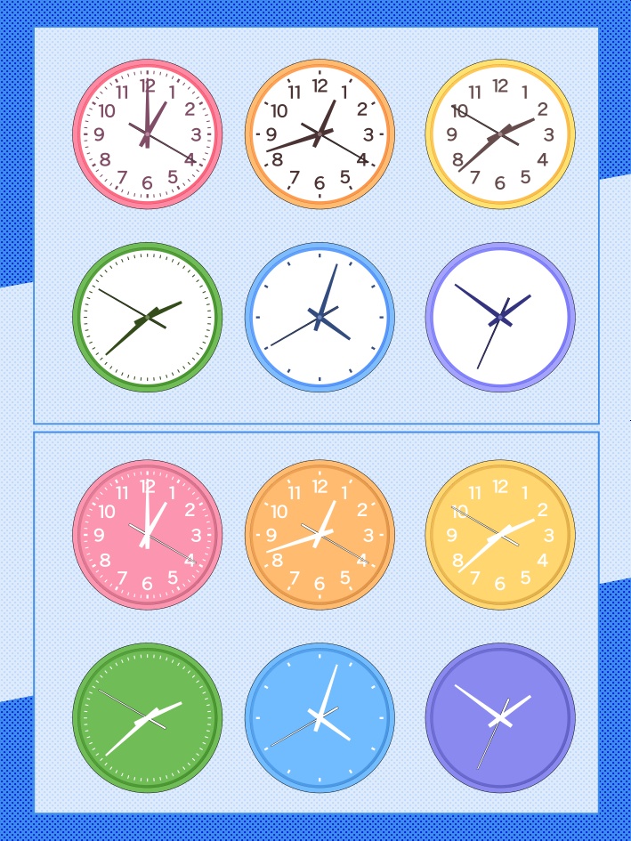【クリスタ素材】針が動かせる時計