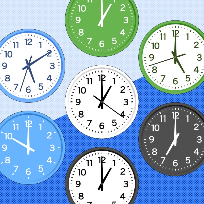 【クリスタ素材】針が動かせる時計