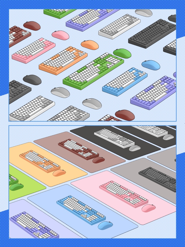 【クリスタ素材】10種類のキーボードと付属品