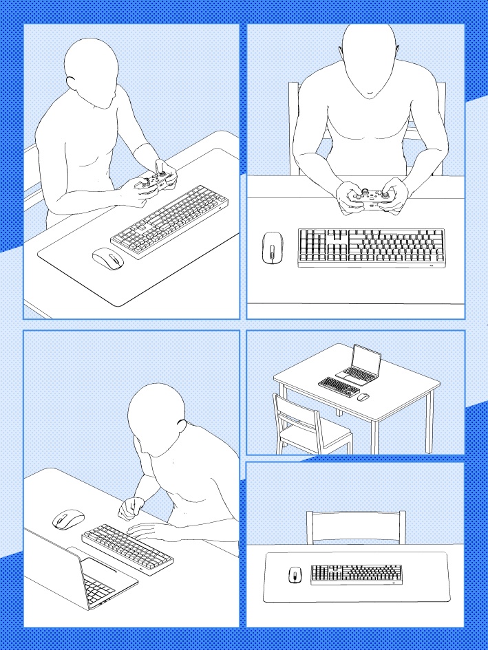 【クリスタ素材】10種類のキーボードと付属品