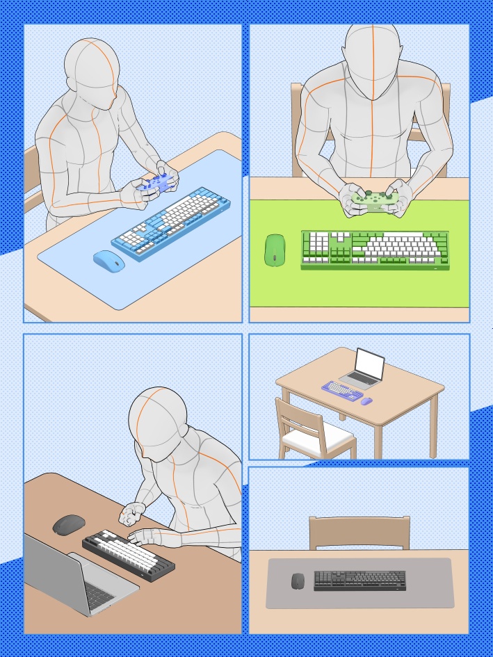 【クリスタ素材】10種類のキーボードと付属品