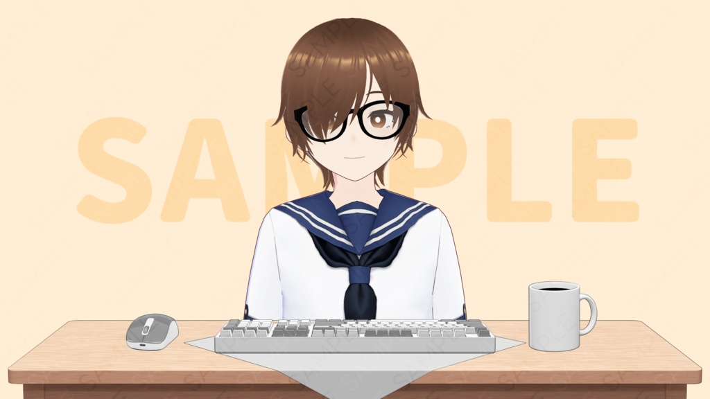 【VTuber素材】配信デスクセット(8K高画質で最大256枚収録)