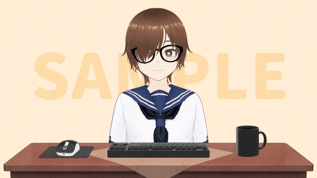 【VTuber素材】配信デスクセット(8K高画質で最大256枚収録)