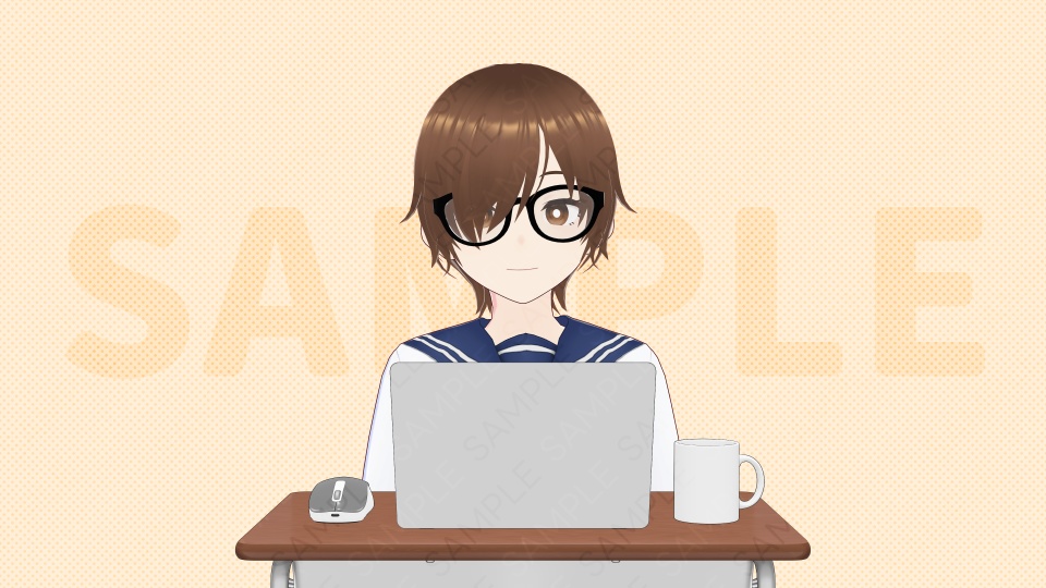 【VTuber素材】学校机セット(8K高画質で56枚収録)