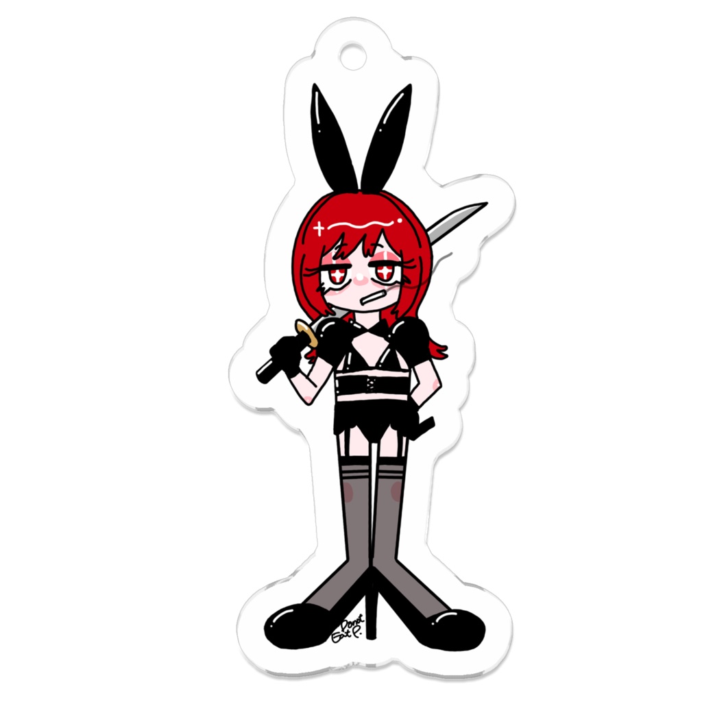 赤髪バニーちゃんアクリルキーホルダー