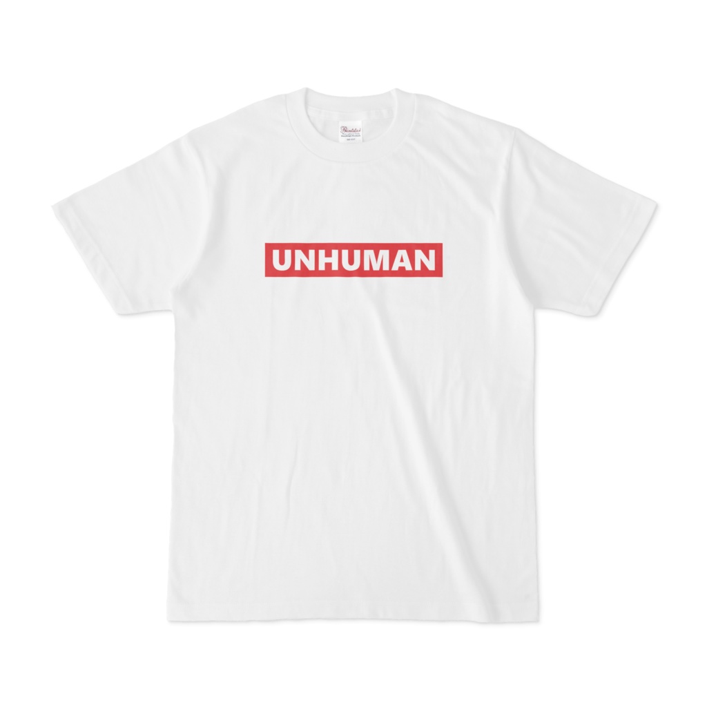 Unhuman赤ロゴtシャツ Wh Sui Booth