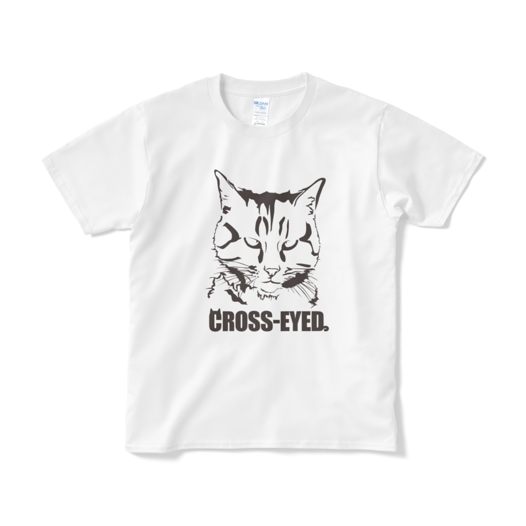 よく見たら寄り目ネコTシャツ