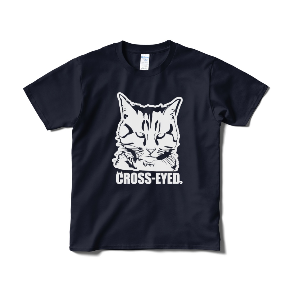 よく見たら寄り目ネコTシャツ