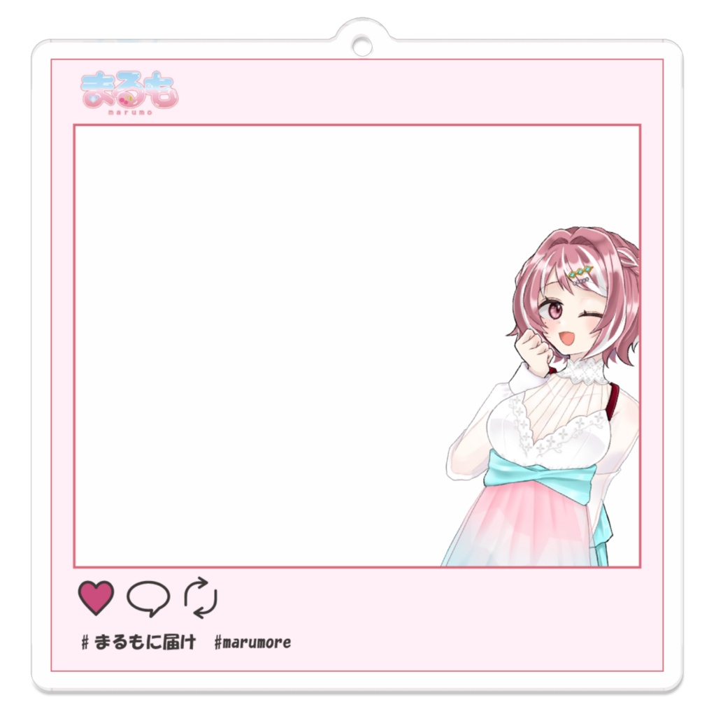 まるも SNSフォト風 アクリルキーホルダー
