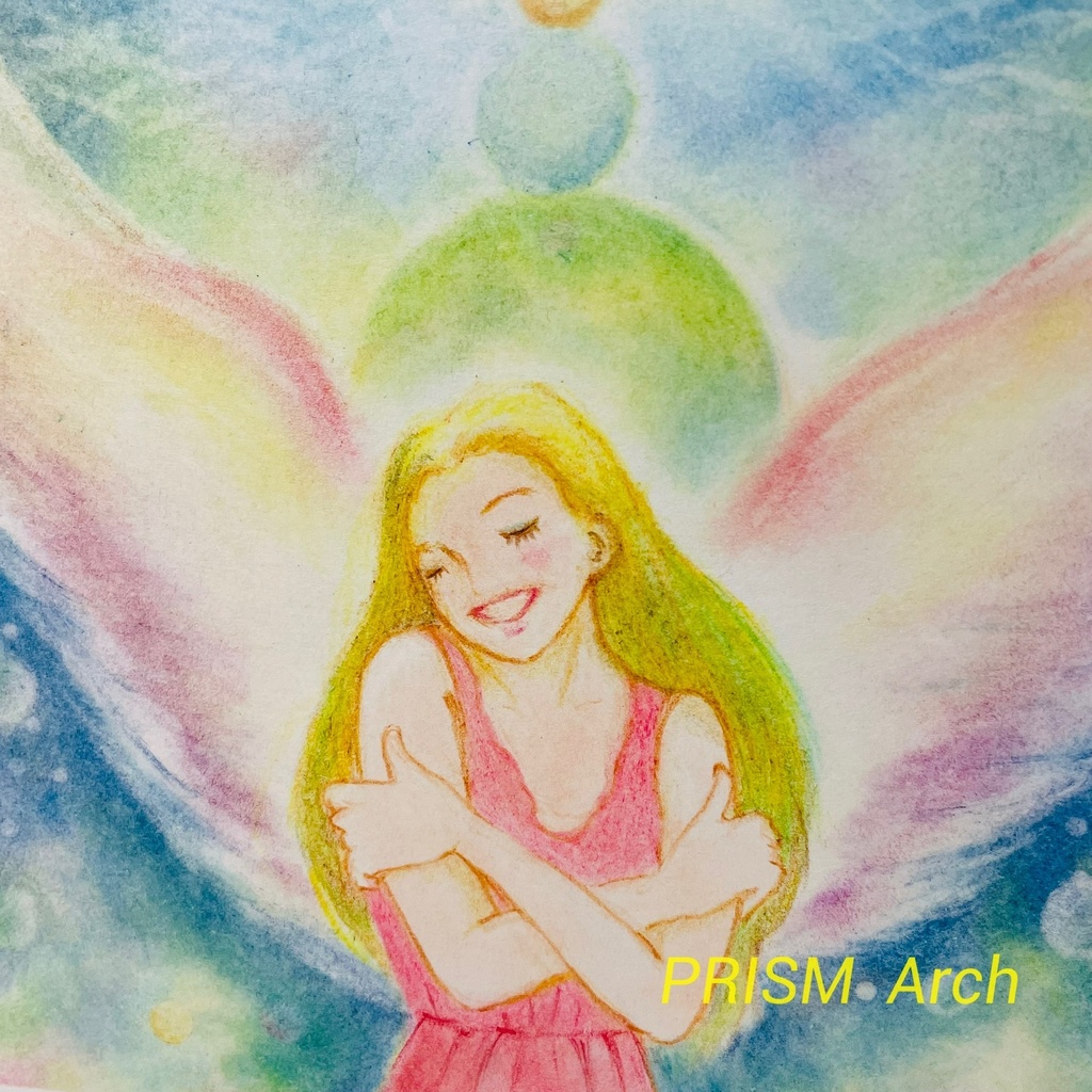 ☆ Embrace yourself ☆ 原画・木製フレーム付