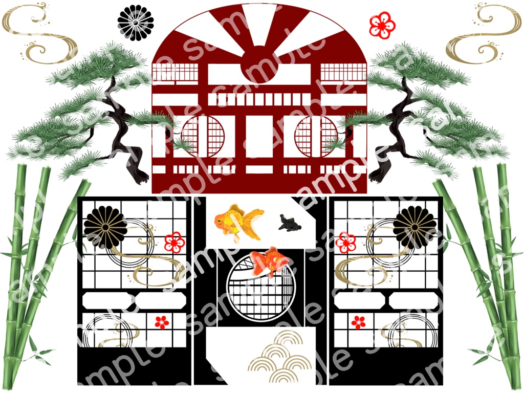 ココフォリア向け素材 和風詰め合わせ