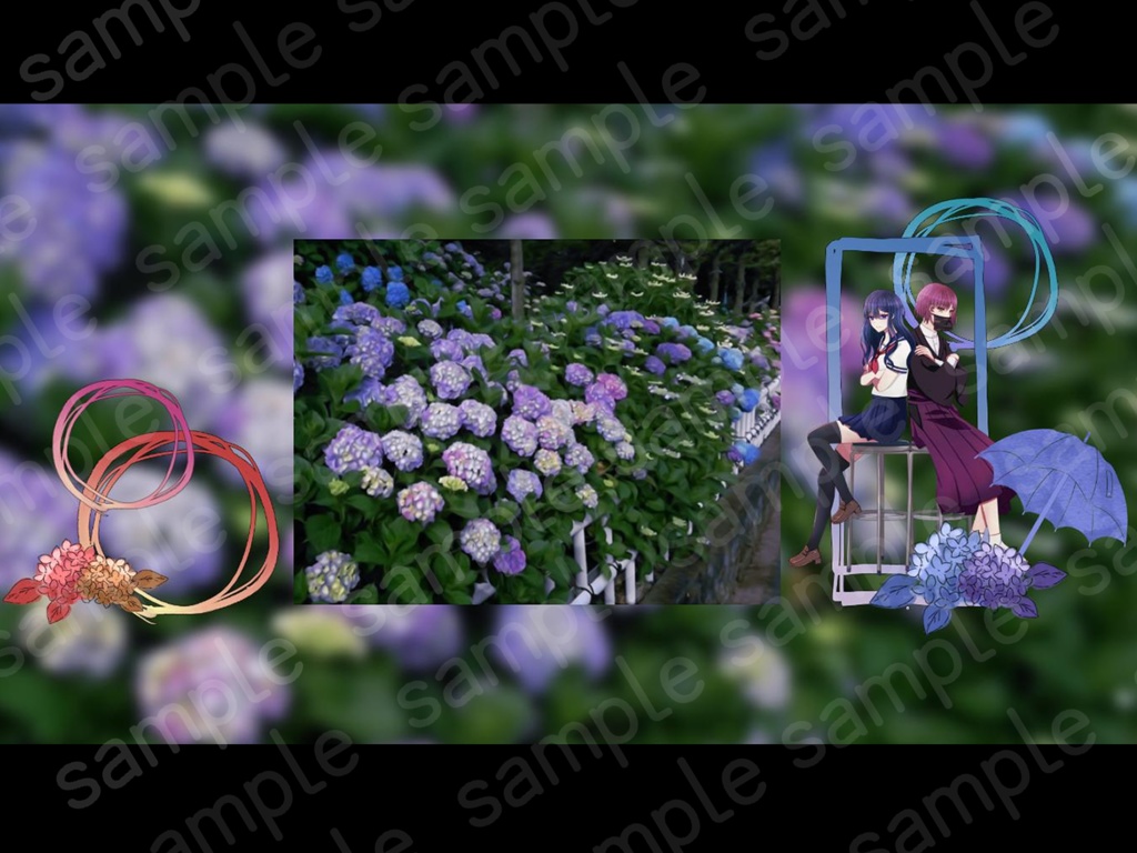 ココフォリア向け紫陽花素材セット