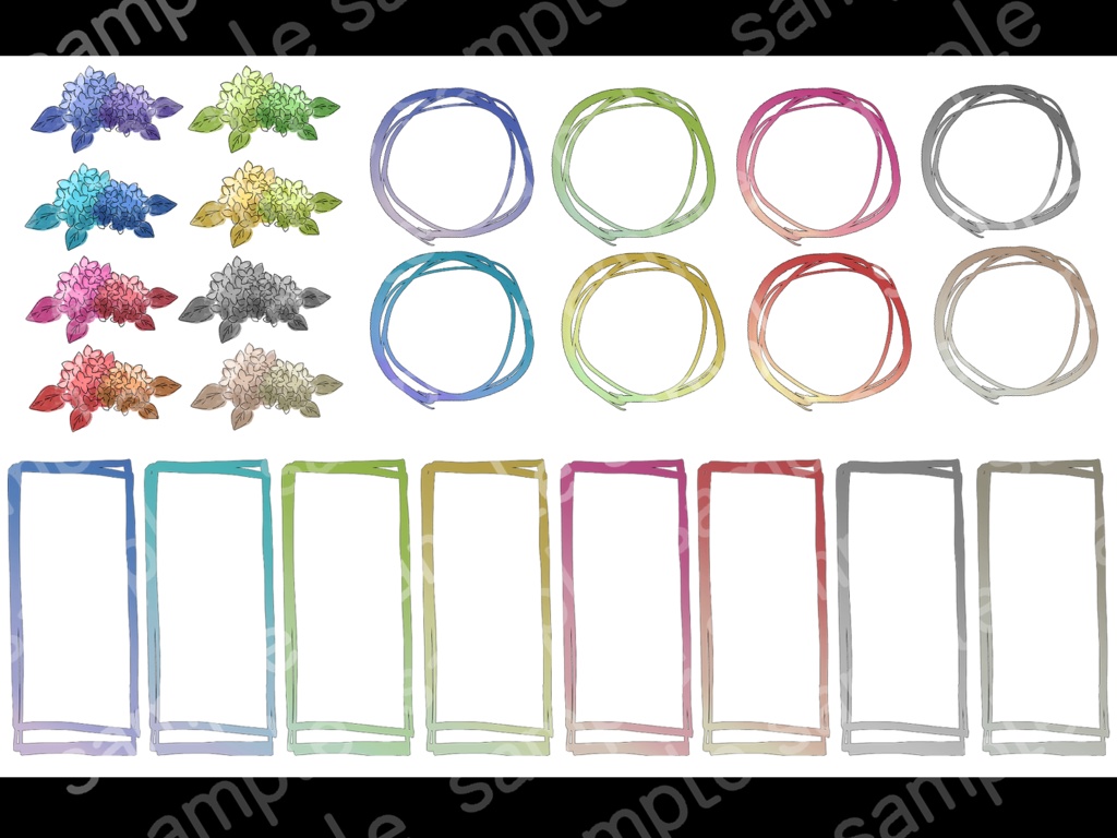 ココフォリア向け紫陽花素材セット