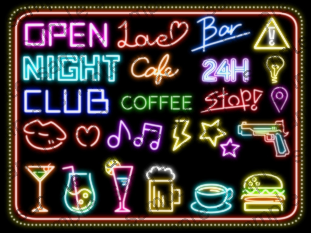 ココフォリア向けネオン素材セット