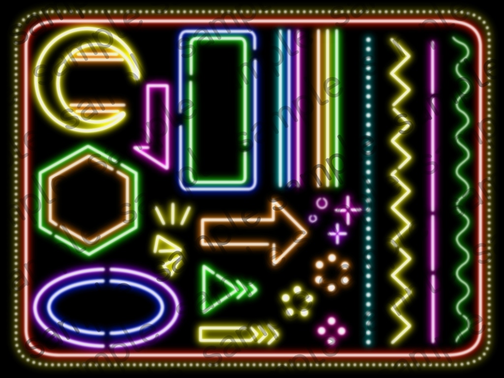 ココフォリア向けネオン素材セット