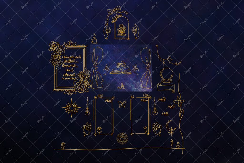 ココフォリア向け一筆書き素材