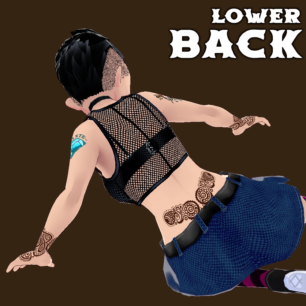 Henna Style tatoos for Vroid