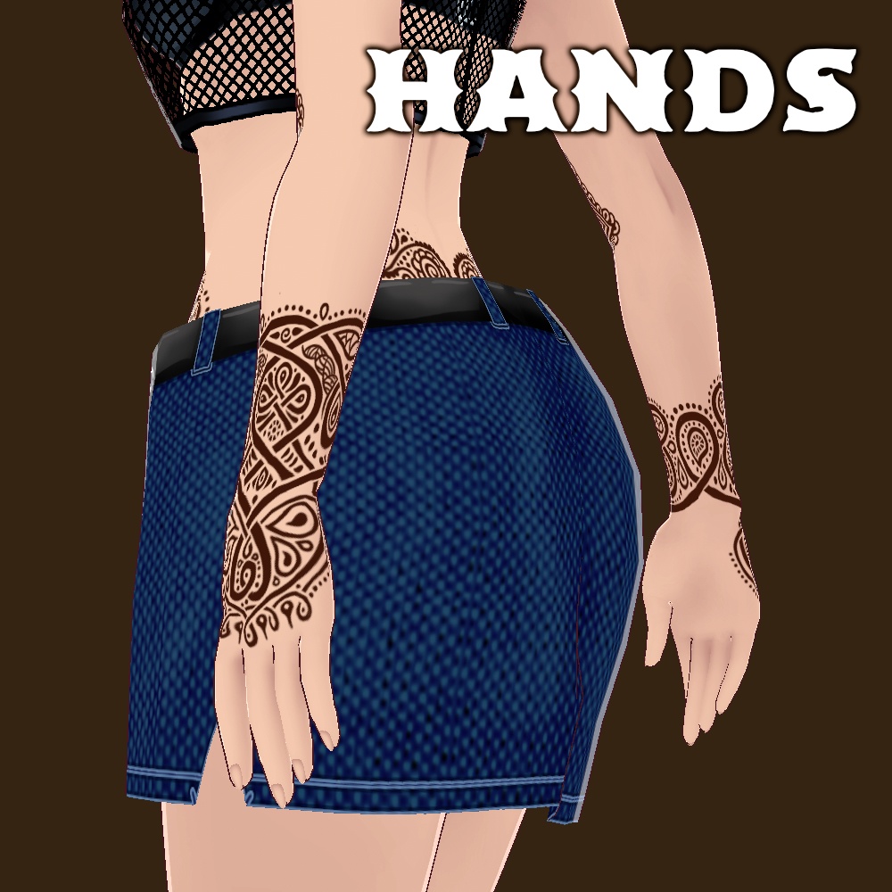 Henna Style tatoos for Vroid