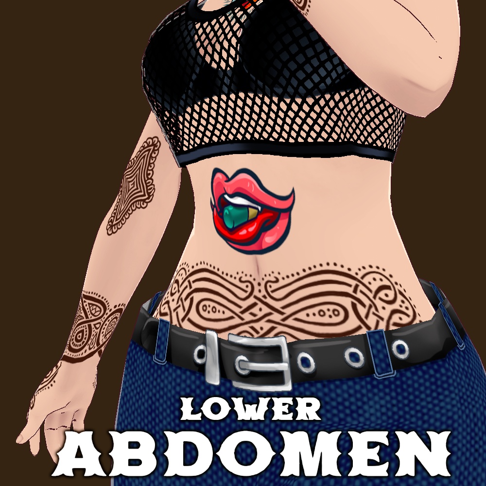 Henna Style tatoos for Vroid