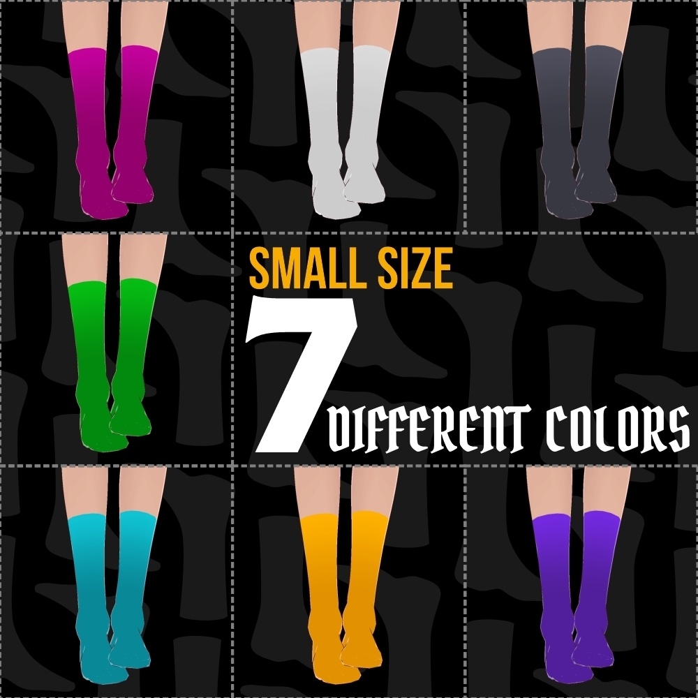 Flat color socks for Vroid