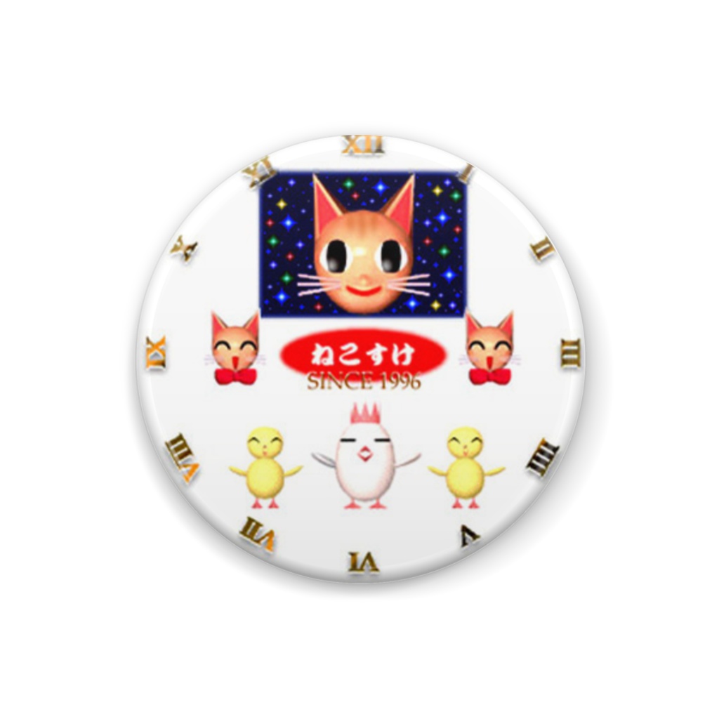 ねこすけ復刻版(2015バージョン)缶バッジ - 32mm