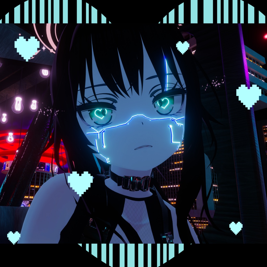 「9対応」セレスティア/ソフィナ/龍のヨル/红尘/舞夜/チセ/ 御咲/ 桔梗/竜胆 Cyber punk Face tattoosリボンタトゥー