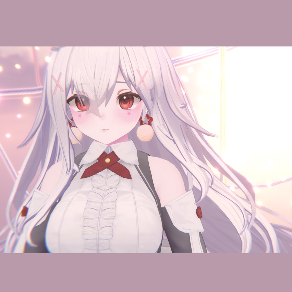 【無料】 (Free)星の毛玉イヤリング    Star Pompom Earrings