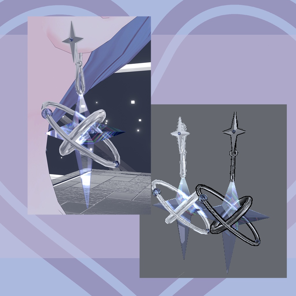 【PB】ライトスターの耳飾りLight Star earrings