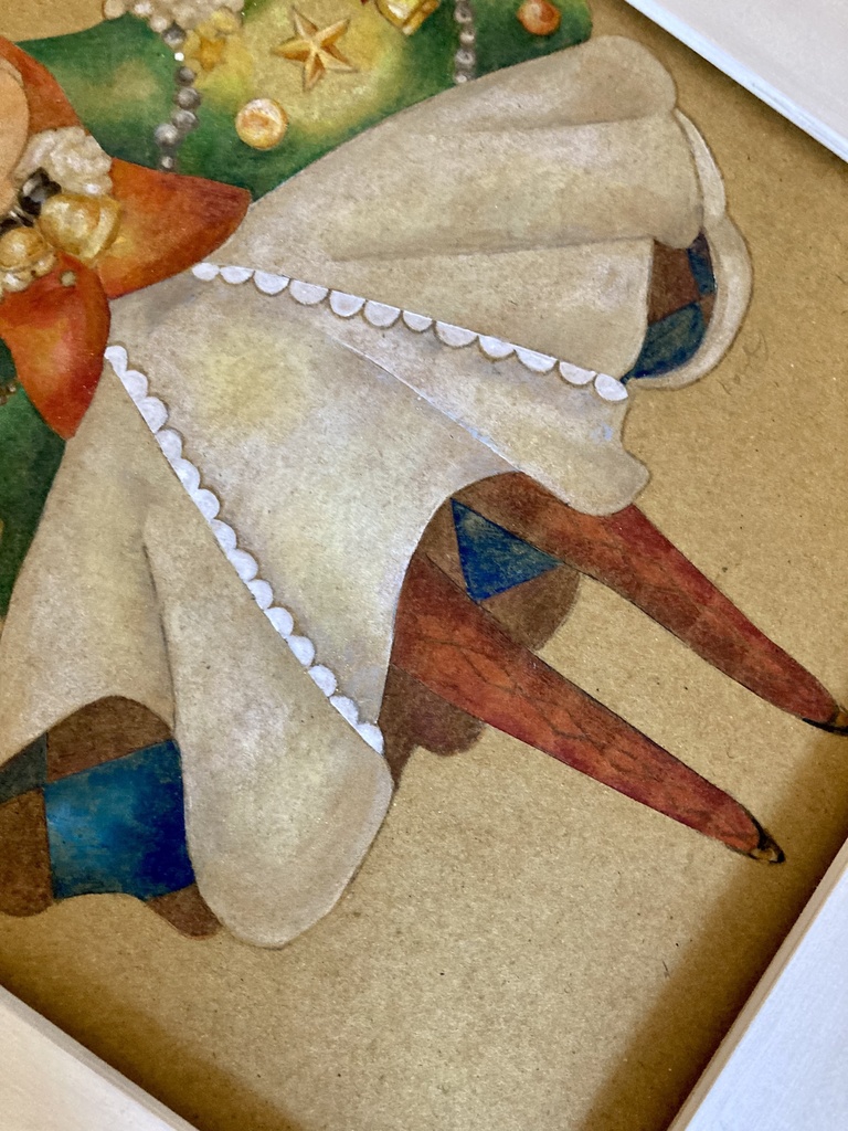 【原画】My Star/クリスマス/オイルパステル原画/手描きイラスト