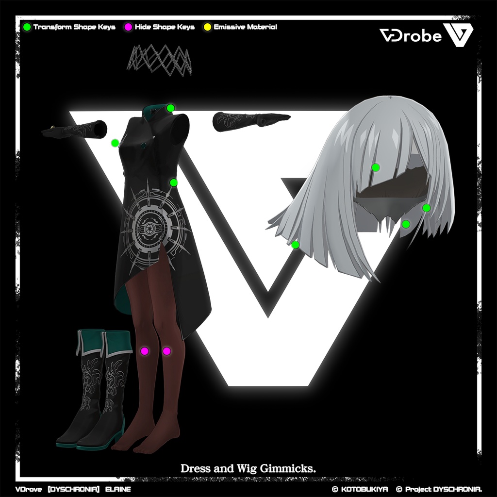 オリジナル3Dモデル VDrobe【ディスクロニア】エレイン