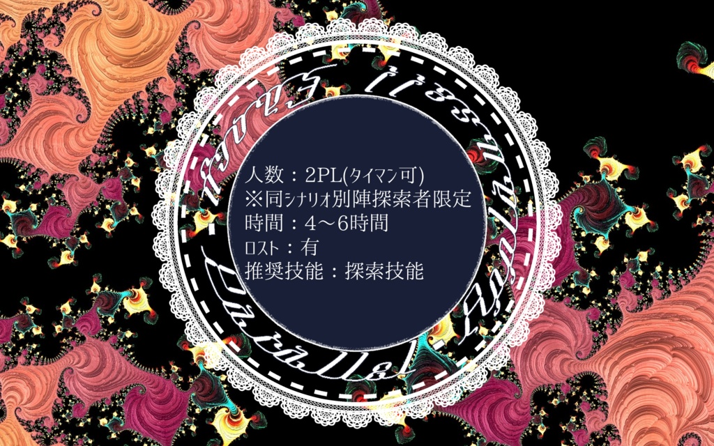 【CoCシナリオ】ファンシー・パラレル・アプローズ!!【SPLL:E198655】