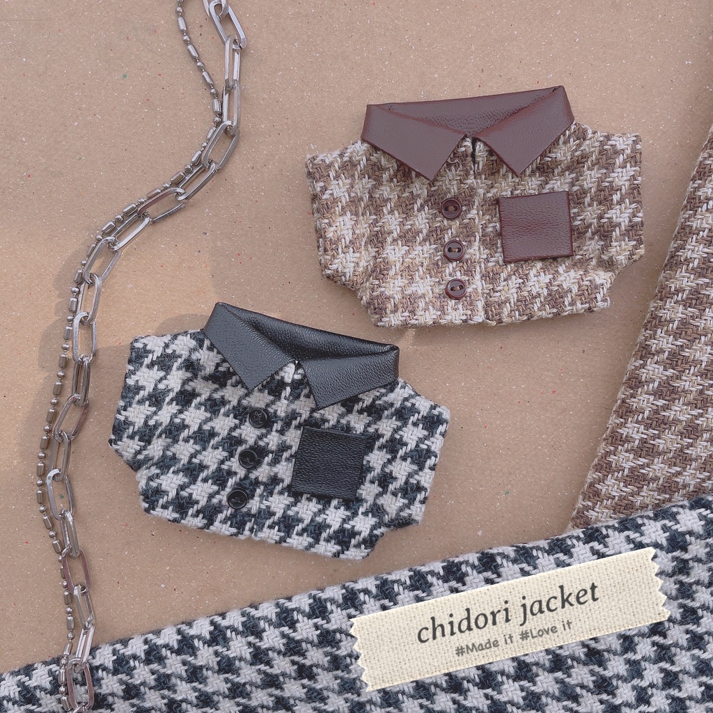 ツイード千鳥ジャケット